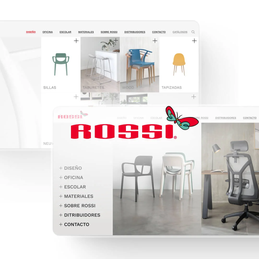 Sitio web Rossi - Fábrica de Sillas y Mobiliario